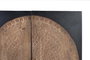 GINER Y COLOMER Buffet 4 portes en bois de manguier et métal, Nogal foncé